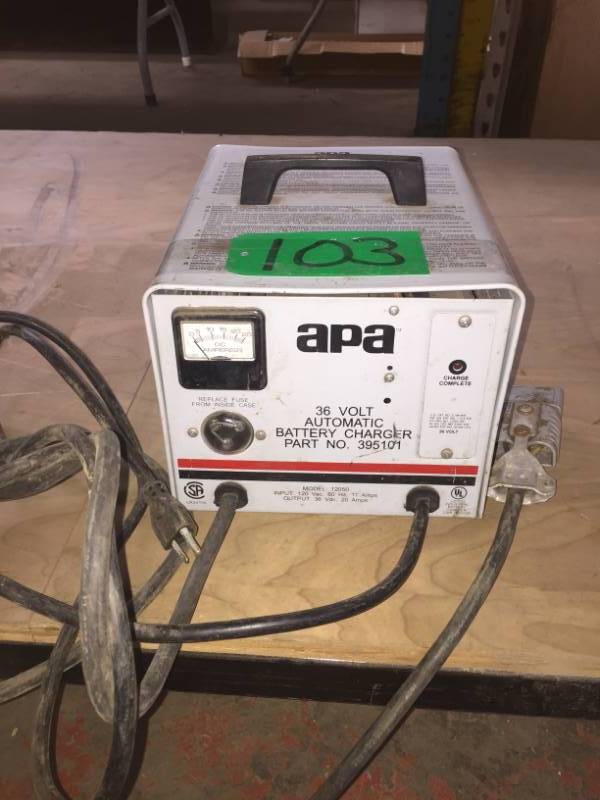 lot 103 image: APA 36 volt Automatic Battery Charger