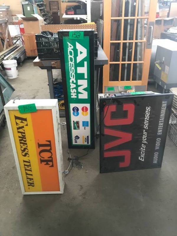 lot 153 image: Three Assorted Lighted Signs