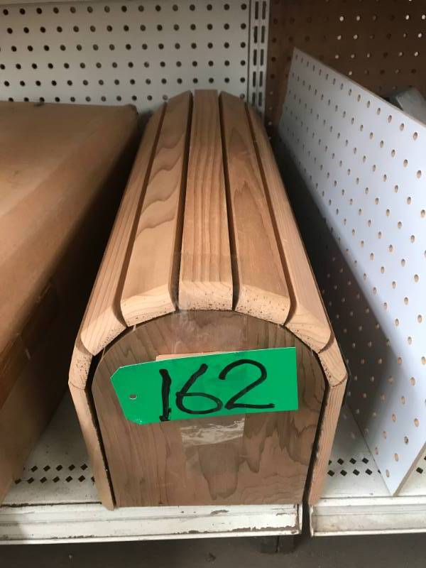 lot 162 image: New in box Cedar Amish Carriage Mail Box
