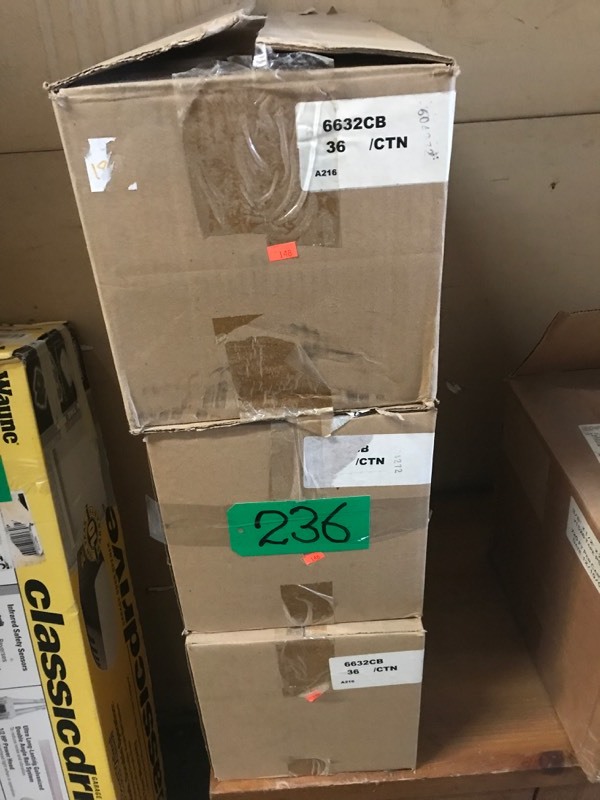 lot 236 image: Hinged lid, clear plastic hobby storage boxes