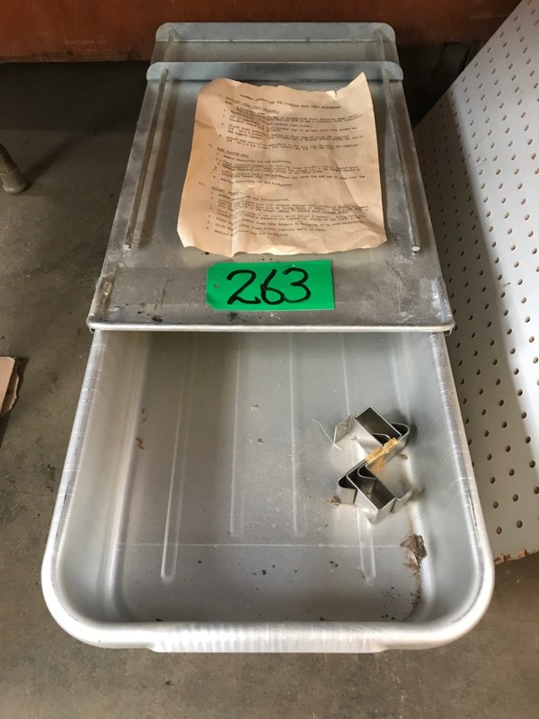 lot 263 image: Two undercounter aluminum drawer Trays