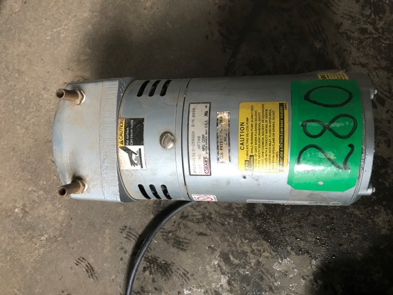 lot 280 image: Vacuum Pump Gast USA sn0995 13 HP V 110-115 RPM 1425
