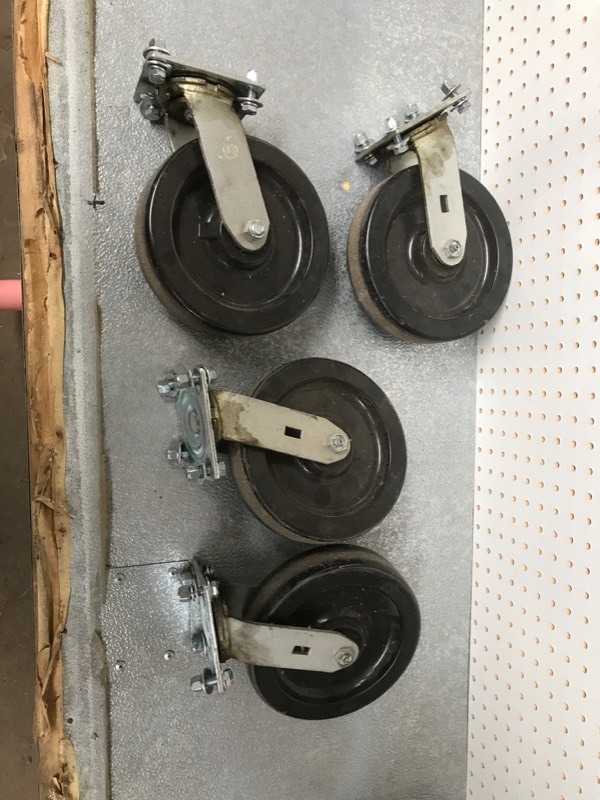 lot 309 image: Four Large (8) Caster Wheels
