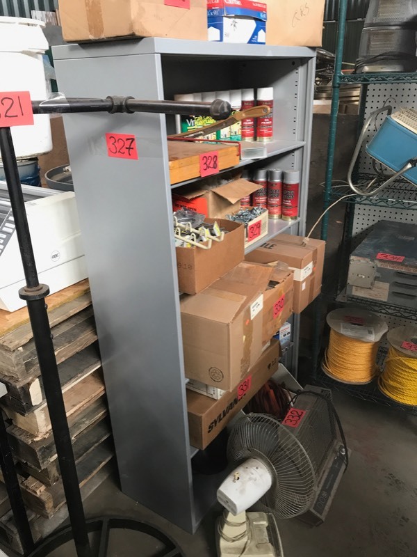 lot 327 image: Grey Metal Shelf