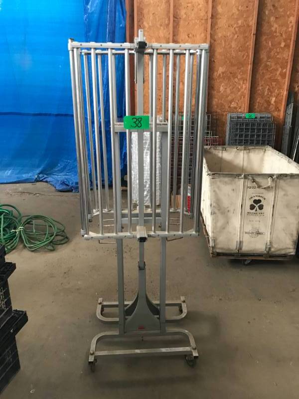 lot 38 image: Rolling, folding CoatClothing Rack