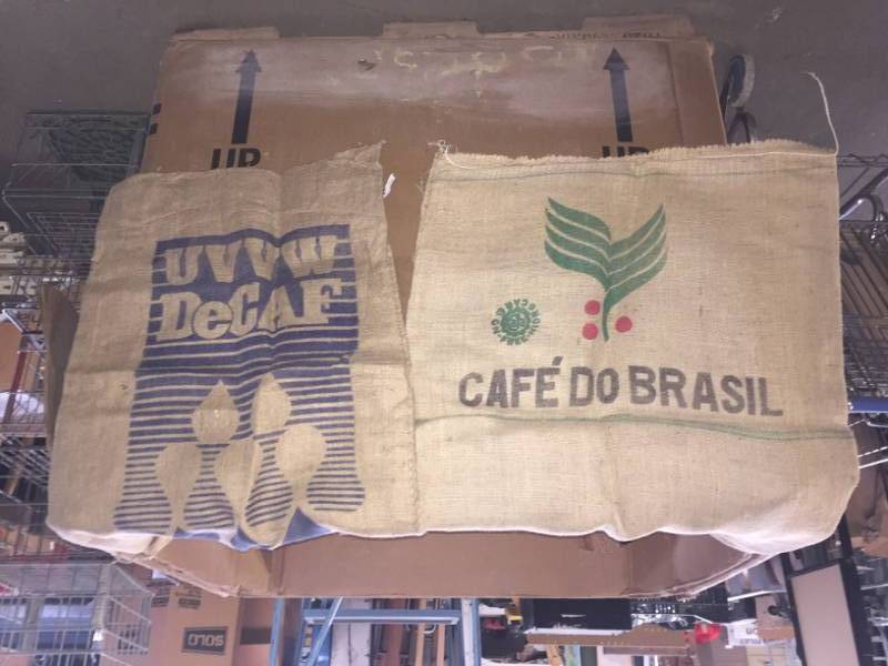 lot 148 image: Box of Burlap Coffee Bags
