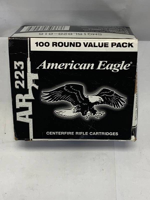 lot 19 image: Box of .223 ammo ammunition