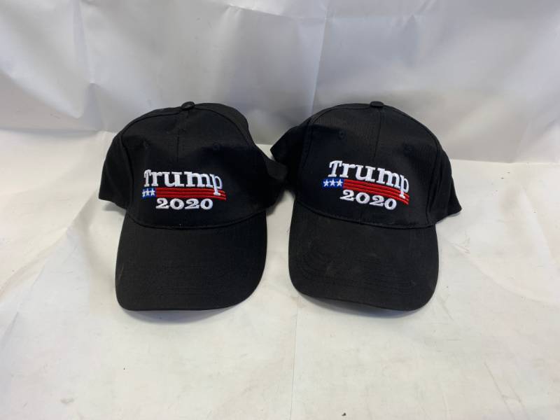 lot 33 image: Lot of 2 Donald Trump 2020 Hats