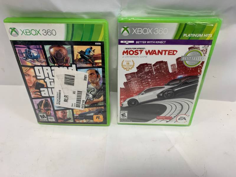lot 37 image: Xbox 360 Grand Theft Auto & Need for Speed (sealed)