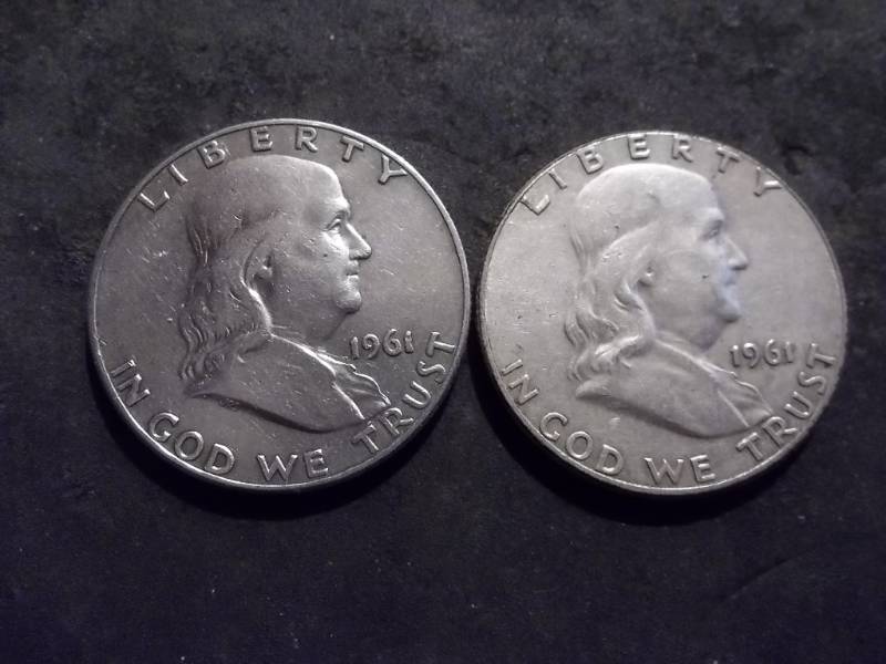 1961, 1961 D Franklin Half Dollars