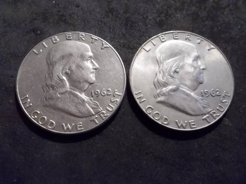 1962, 1962 D Franklin Half Dollars