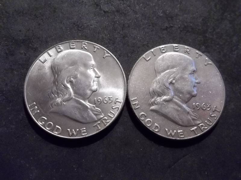 1963, 1963 D Franklin Half Dollars