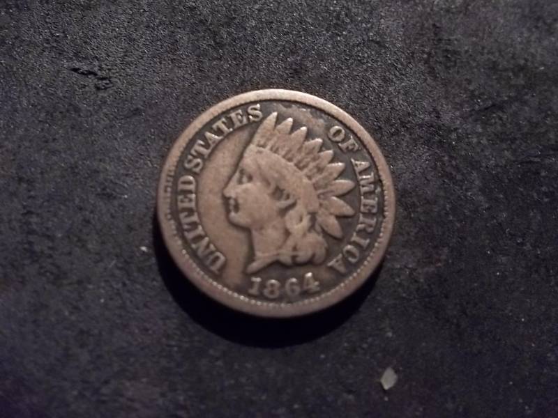 1864 Indian Head Cent Copper Nickel Early Strike