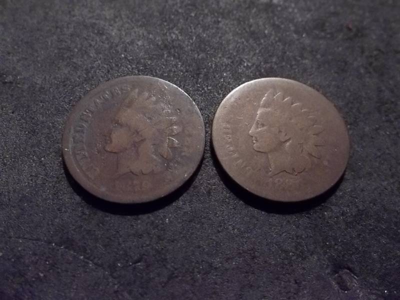 1879, 1880 Indian Head Cents