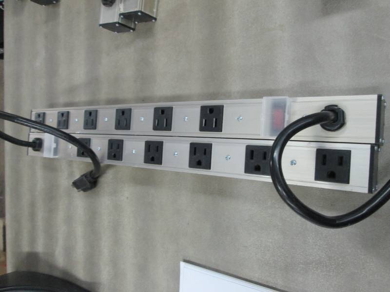 Lot of 3 Slimline 6 Outlet Powerstr...