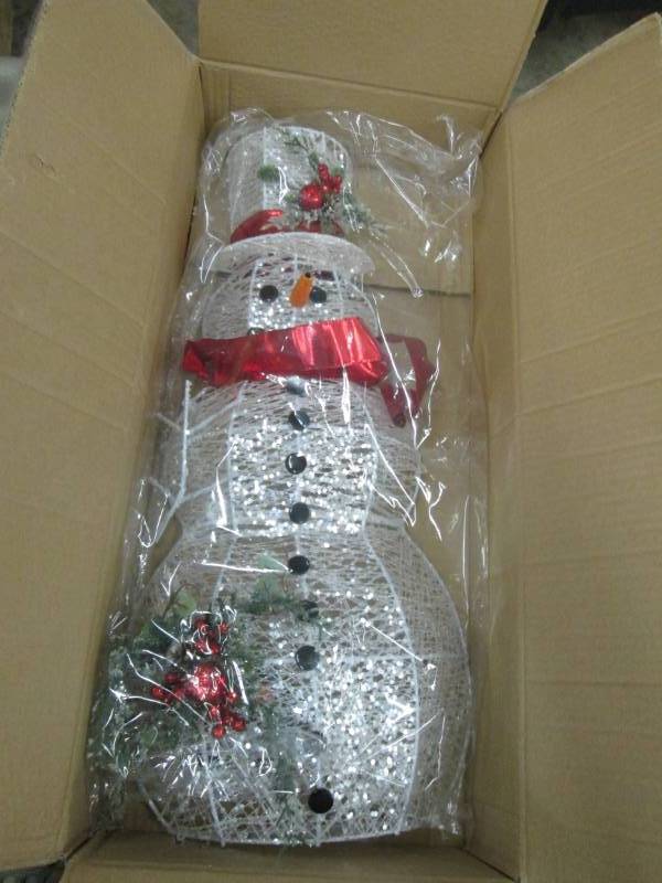 Lit Snowman open box, untested Reta...