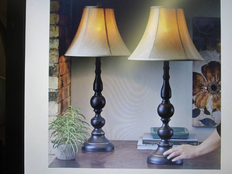 Set of 2 Touch Table Lamps open box...
