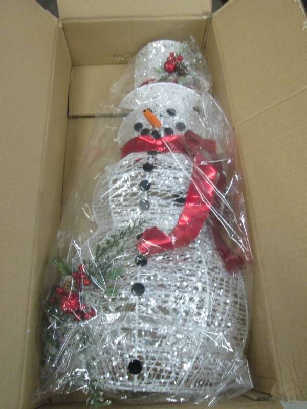 Lit Snowman open box, untested Reta...