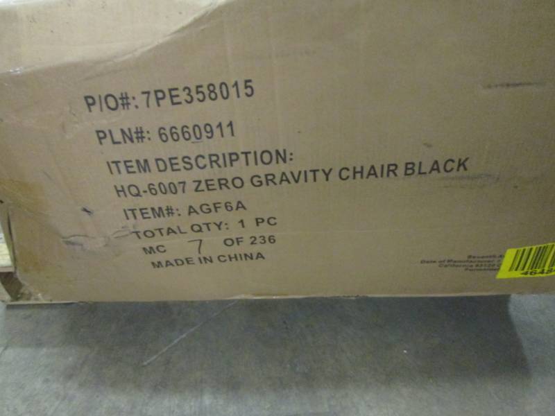 Zero Gravity Chair open box Retail ...