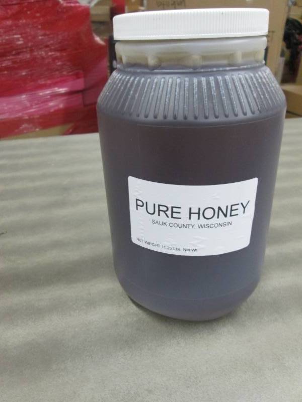 11.25 lb Plastic Jar of Pure Honey ...