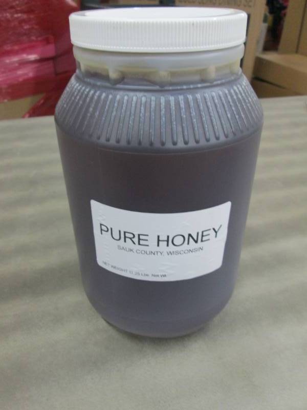 11.25 lb Plastic Jar of Pure Honey ...