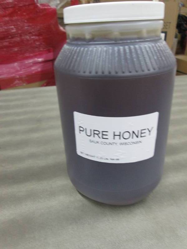 11.25 lb Plastic Jar of Pure Honey ...