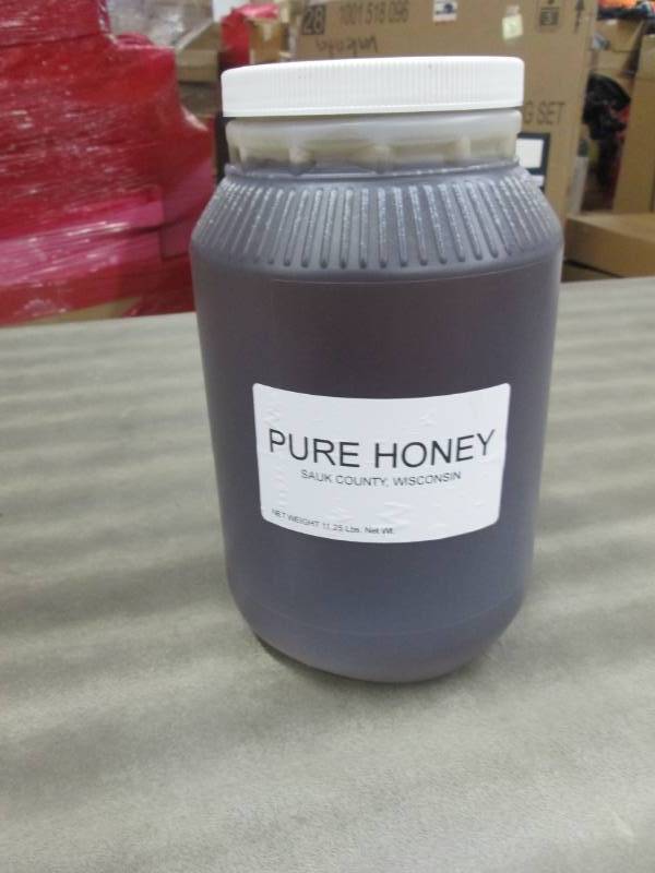 11.25 lb Plastic Jar of Pure Honey ...