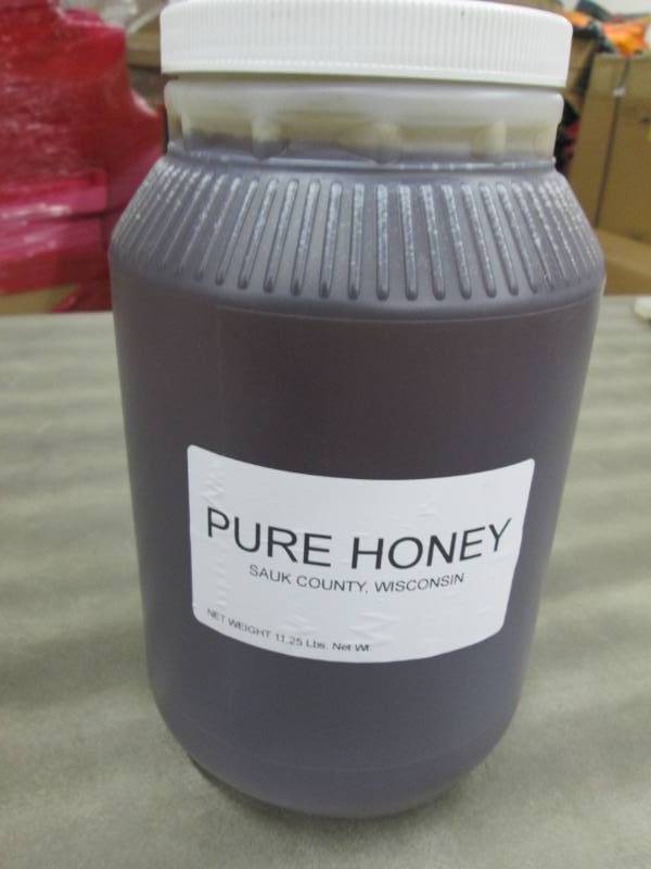 11.25 lb Plastic Jar of Pure Honey ...