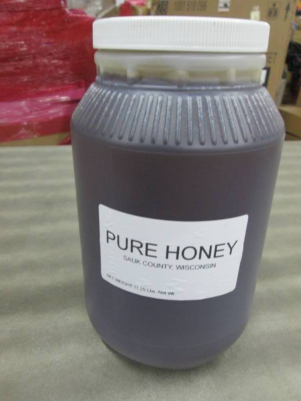 11.25 lb Plastic Jar of Pure Honey ...