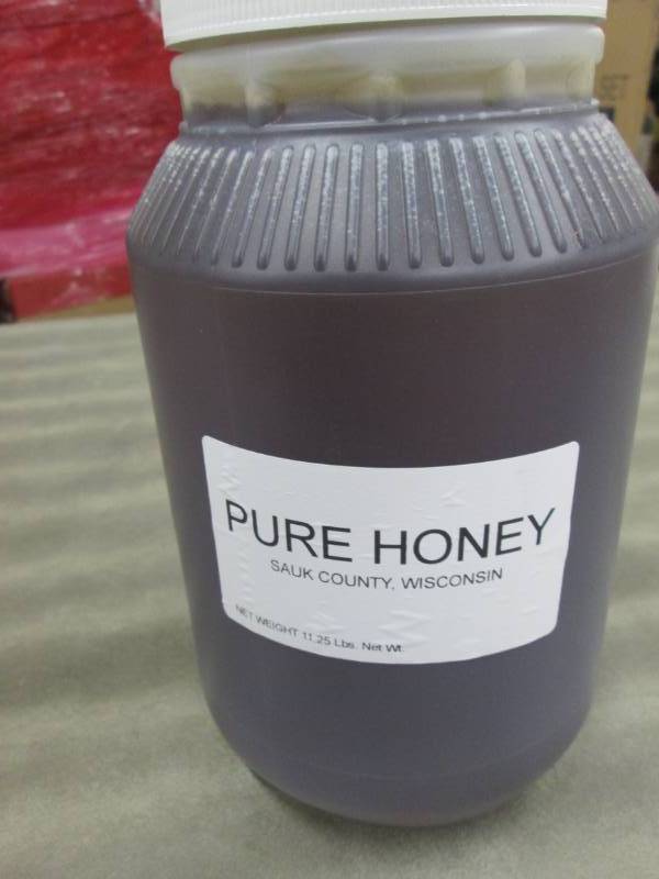 11.25 lb Plastic Jar of Pure Honey ...