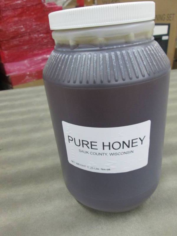 11.25 lb Plastic Jar of Pure Honey ...
