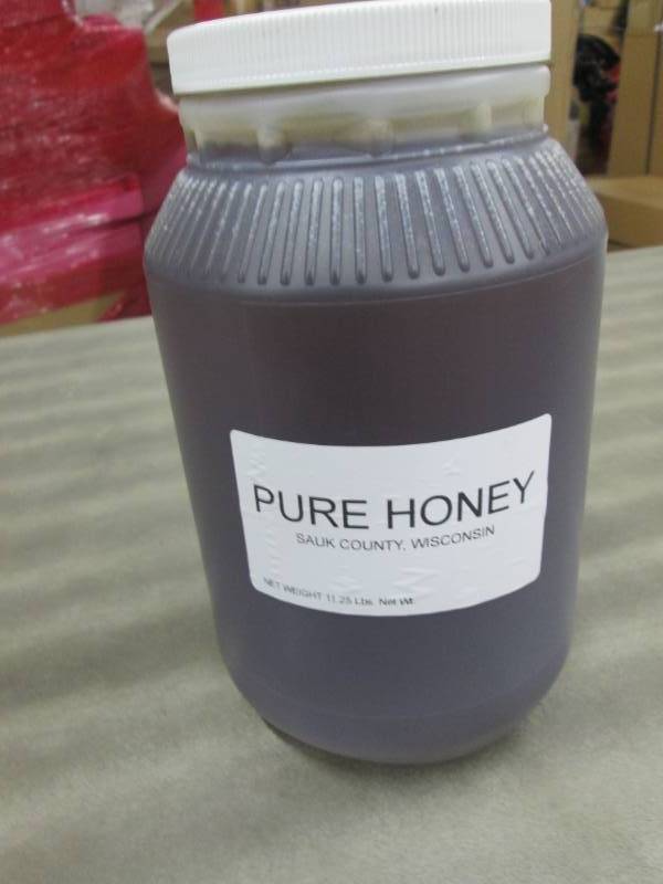 11.25 lb Plastic Jar of Pure Honey ...