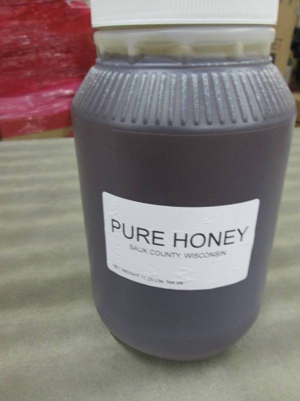 11.25 lb Plastic Jar of Pure Honey ...