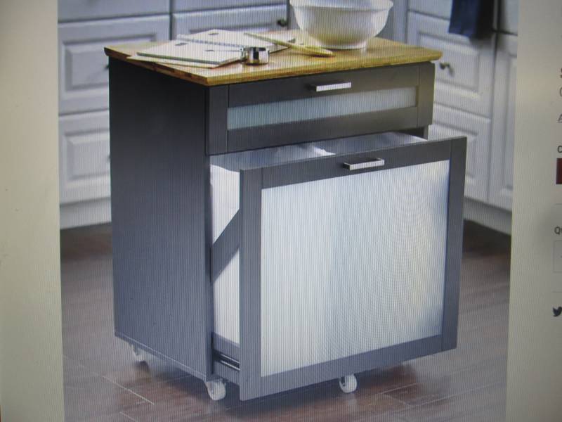 Mobile Trash Cabinet open box Retai...