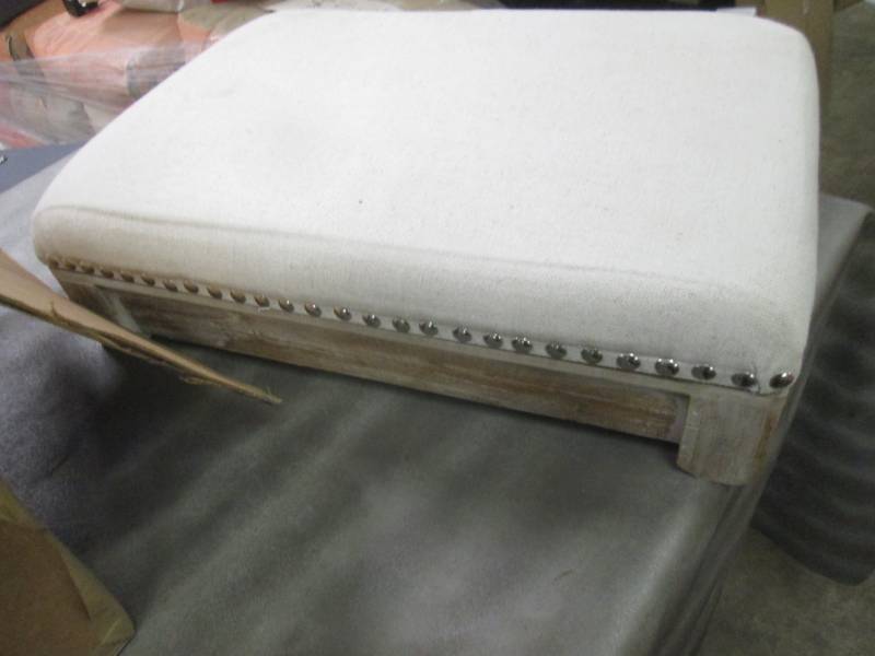 Pair of Upholstered Stools open box...