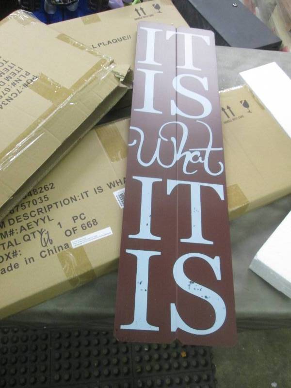 It Is What It Is Wall Plaque 30 x...