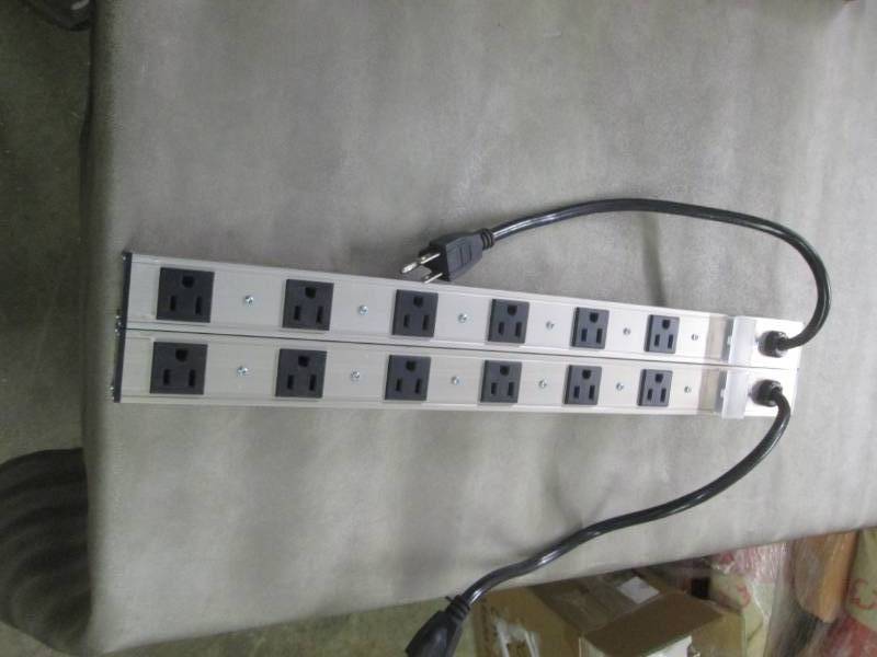Lot of 2 Slimline 6 Outlet Powerstr...