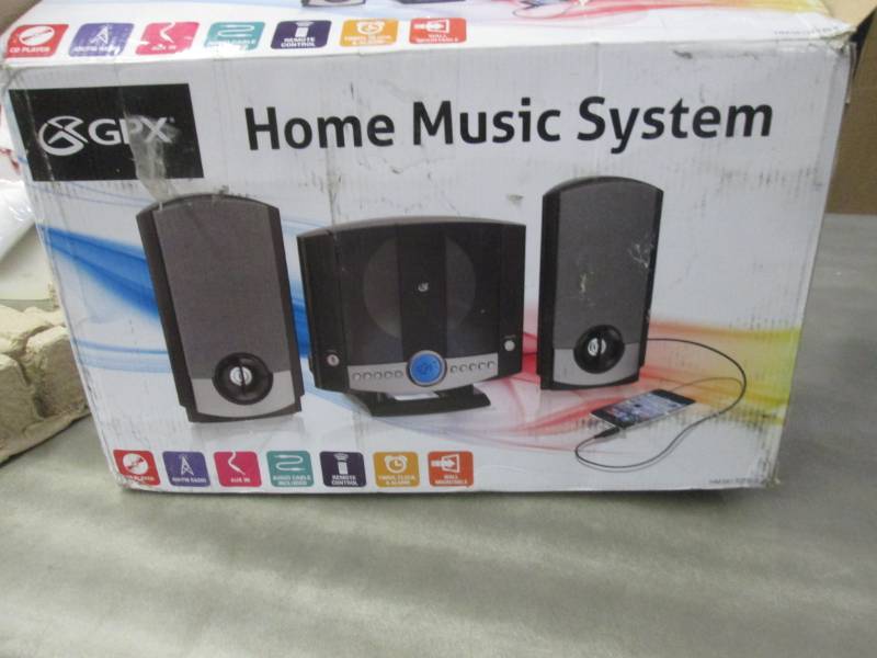 GPX Home Music System open box...