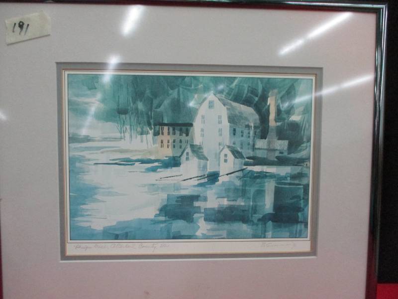lot 15 image: Water Color Picture Of Phelps Mill, Signed