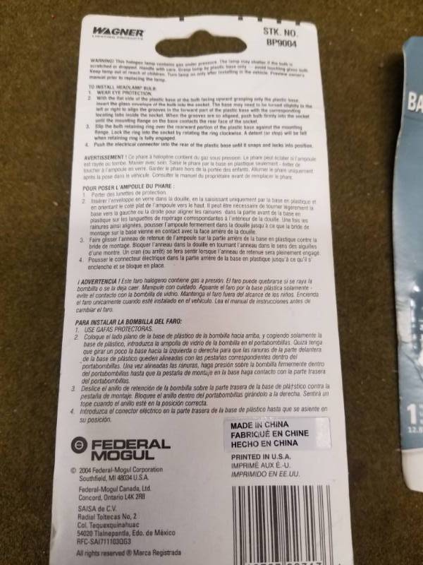 9004 Halogen Bulbs