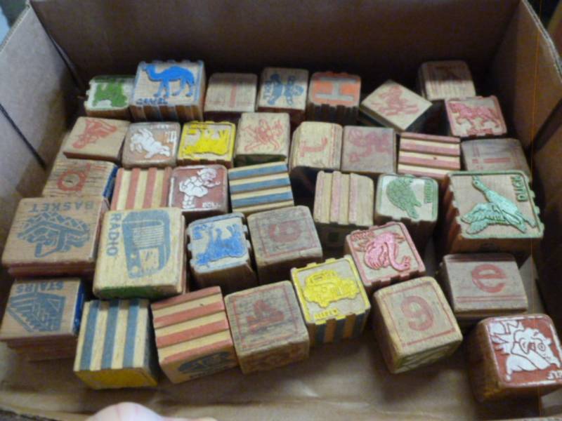 lot 51 image: Vintage Wooden Blocks