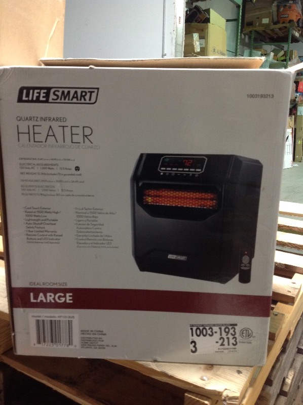 Smart for Life HT1013US Life smart Infrared 6 Element Large Room Heater not used