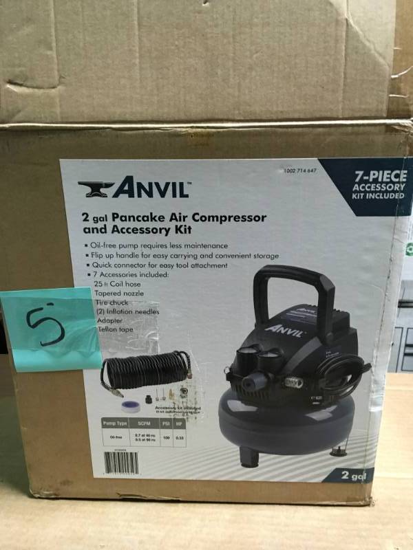 ANVIL 2G Pancake Air Compressor  in like new condition