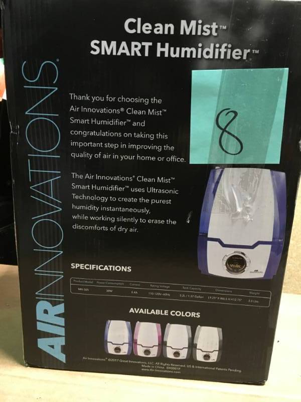 Air Innovations 1.37 Gal. Cool Mist Digital Humidifier for Large Rooms Up To 400 sq. ft  in like new condition