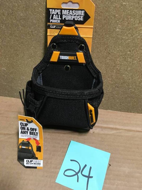 TOUGHBUILT Tape Measure with All Purpose Pouch in Black  in like new condition