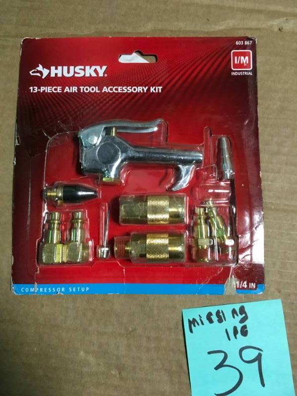 Husky 13-Piece Brass Air-Compressor Accessory Kit MISSING ONE PC