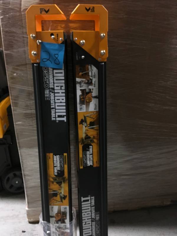 TOUGHBUILT 42.4 in. W x 28.8 in. H Steel Sawhorse and Jobsite Table � 1100 lb. Capacity  in like new condition