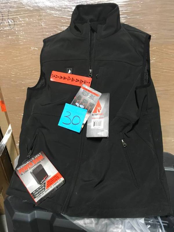 ActionHeat Womens Large Black Softshell 5V Battery Heated Vest  in like new condition