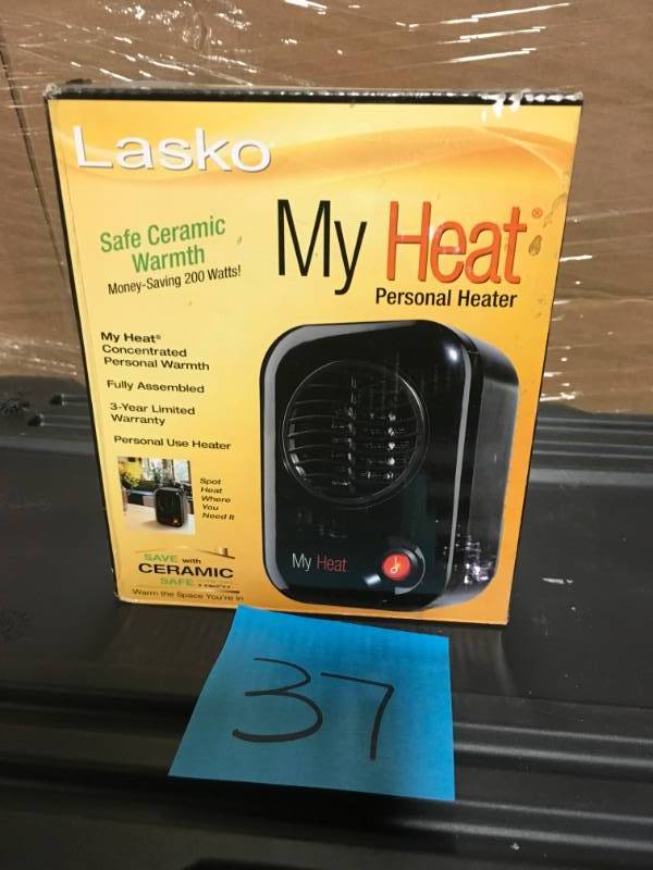 Lasko MyHeat 200-Watt Electric Portable Personal Heater, Black  in like new condition
