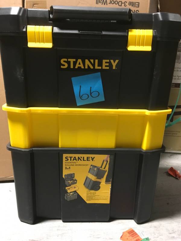 Stanley Essential 19 in. 3-in-1 Detachable Tool Box Mobile Work Center  in like new condition